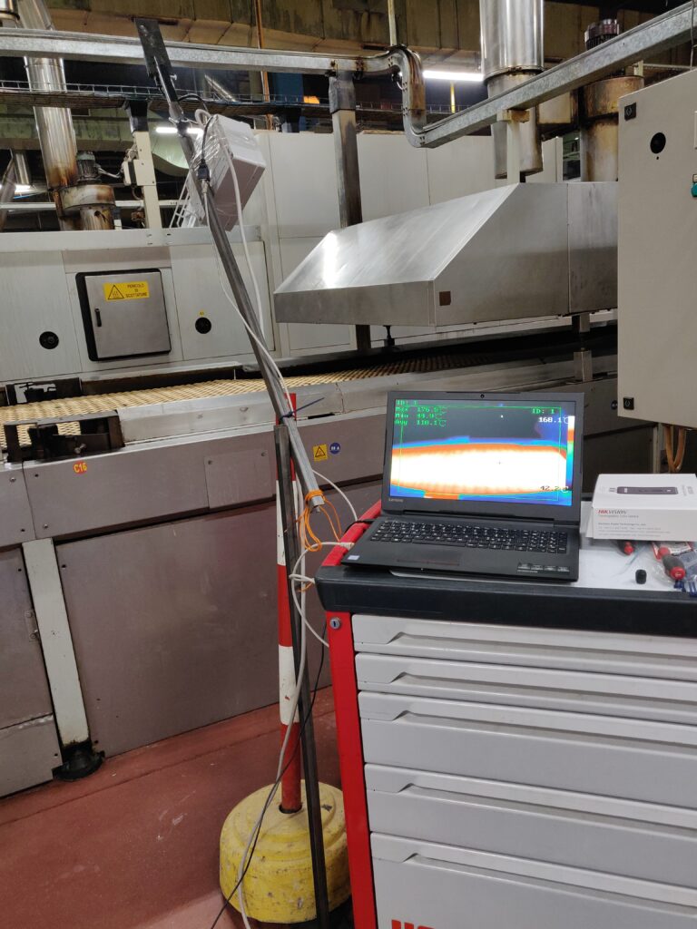 Test termocamera antincendio con allarme alta temperatura