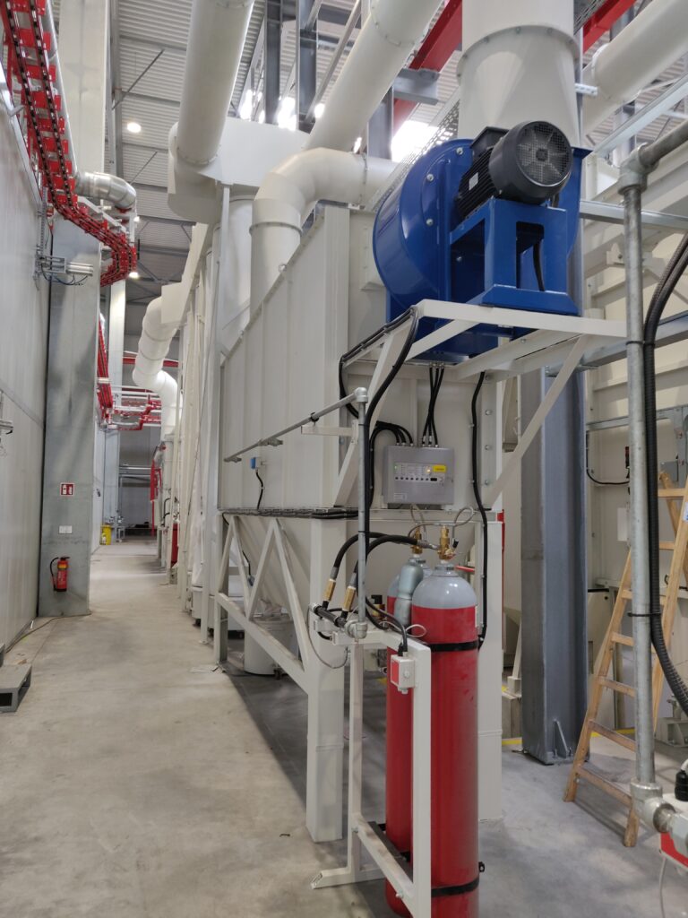 Impianto spegnimento gas a protezione filtro